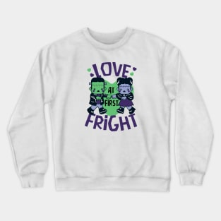 Kawaii Frankenstein's Monster and Bride of Frankenstein // Love at First Fright Crewneck Sweatshirt